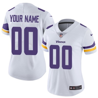 Nike Minnesota Vikings Customized White Stitched Vapor Untouchable Limited Women's NFL Jersey